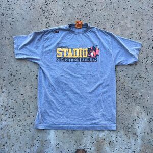 Akademiks Men's Grey and Blue T-shirt